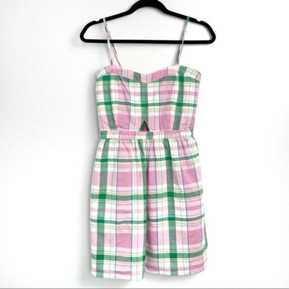 3/$30 Pastel Plaid Spaghetti Strap Sweetheart  Dress